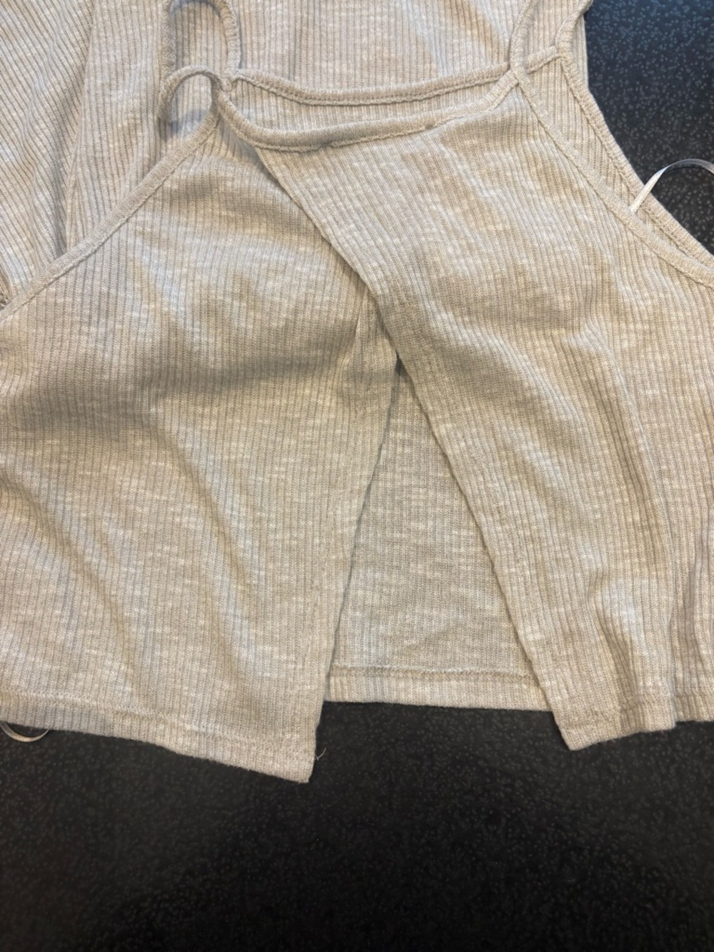 Pull&Bear Medium/Large Light Beige Ribbed Two-Piece Set - Picture 3 of 8